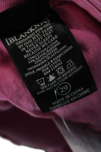 Blank NYC Unisex Pink Button Front Solid Beach Shorts Size 29