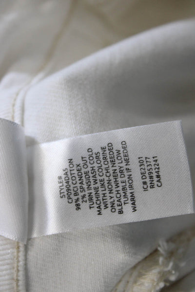 Sanctuary Womens White Cropped Cargo High Rise Pants Size 30