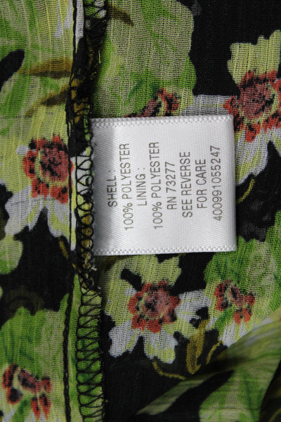 Princess Vera Wang Women Slip Dress Black Floral V-Neck Polyester Size M