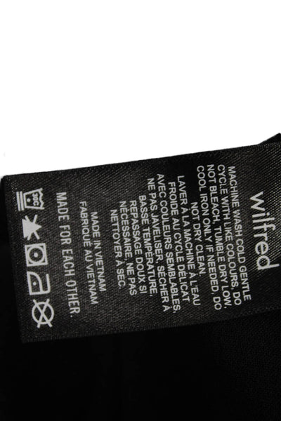 Wilfred Women Fit & Flare Mini Dress Black Square Neck Tie Size 6