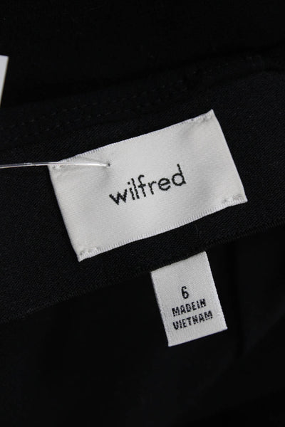 Wilfred Women Fit & Flare Mini Dress Black Square Neck Tie Size 6