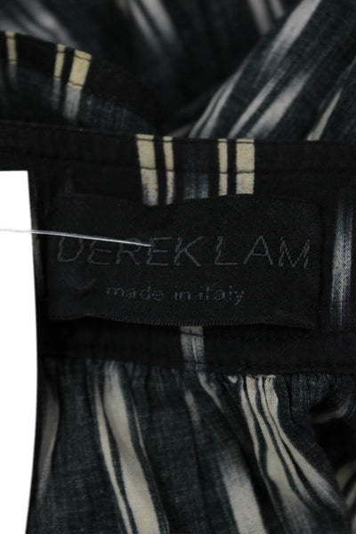 Derek Lam Womens Shirt Dress Black Short Sleeve Button Cotton Size S