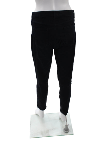 L'Agence Women Cropped Ankle Pants Black Button Size 30 Tall