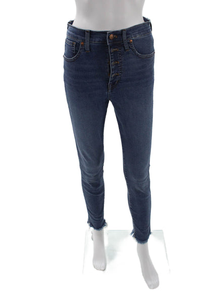 Madewell Women Ankle Skinny High Waist Dark Blue Jeans Size 27
