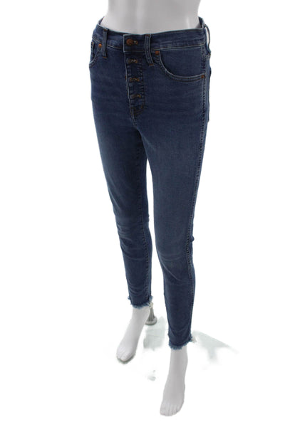 Madewell Women Ankle Skinny High Waist Dark Blue Jeans Size 27