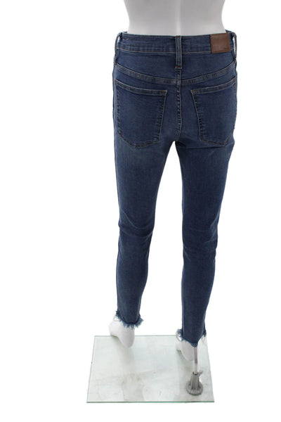 Madewell Women Ankle Skinny High Waist Dark Blue Jeans Size 27