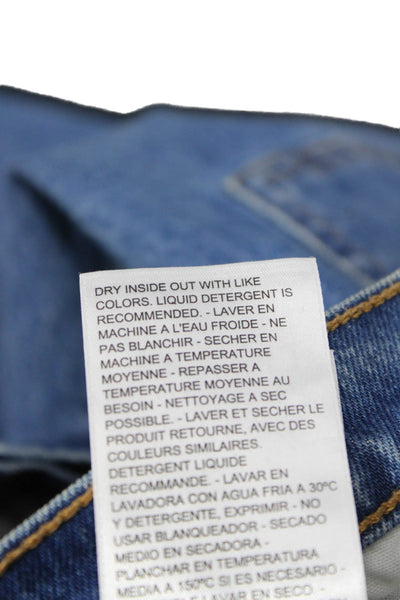 Levi's Unisex Ankle Cropped Tapered Blue Mid Rise Jeans Size 30