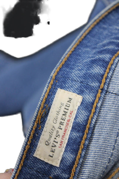 Levi's Unisex Ankle Cropped Tapered Blue Mid Rise Jeans Size 30