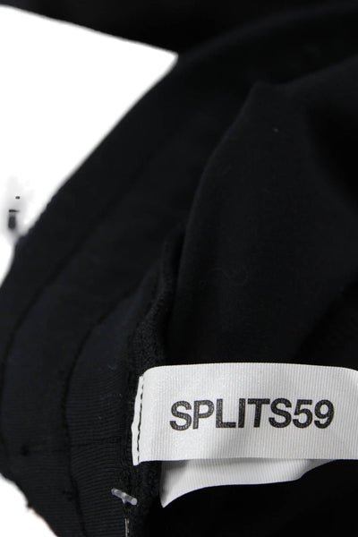 Splits59 Womens Cargo Jogger Pants Black Army Drawstring Size S