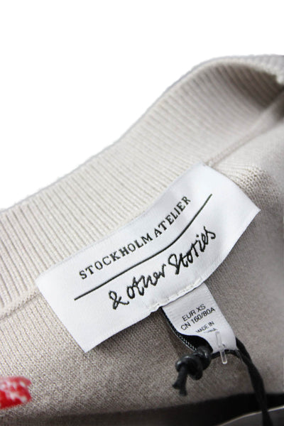 Stockholm Atelier & Other Stories Unisex Beige Pullover Sweater Size XS