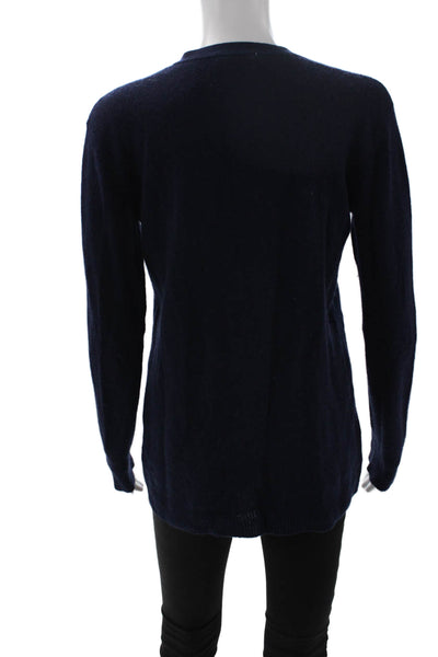 Equipment Femme Womens Cardigan Dark Blue V Neck Button Long Sleeve Size XS