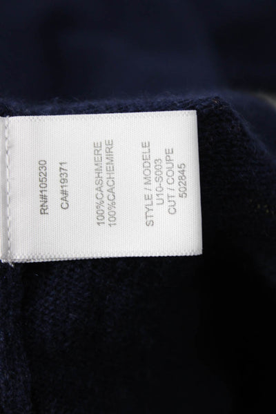 Equipment Femme Womens Cardigan Dark Blue V Neck Button Long Sleeve Size XS