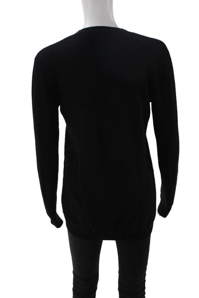 Equipment Femme Women Black Cashmere V-Neck Button Cardigan Long Sleeve Size XS