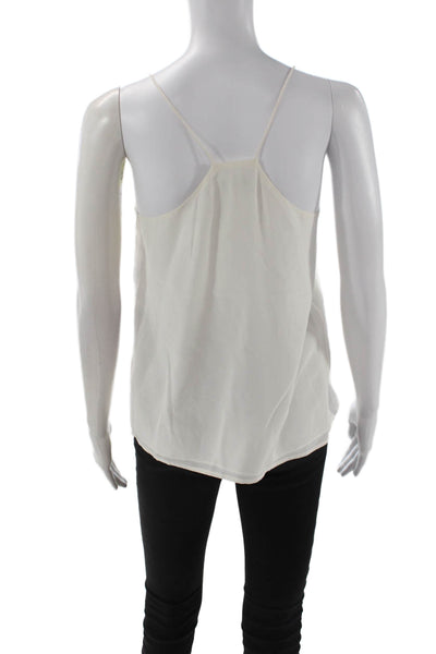 Joie Womens White Silk V-Neck Camisole Sleeveless Solid Size XS