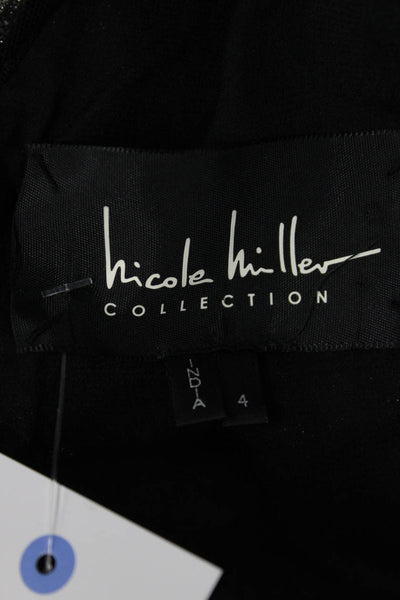Nicole Miller Collection Women Bodycon Sheath Dress Black Size 4