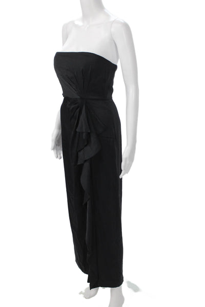 BCBGMAXAZRIA Women Maxi Dress Black Polyester Sleeveless Mid-Calf Size 4