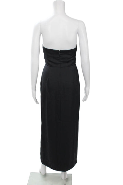 BCBGMAXAZRIA Women Maxi Dress Black Polyester Sleeveless Mid-Calf Size 4