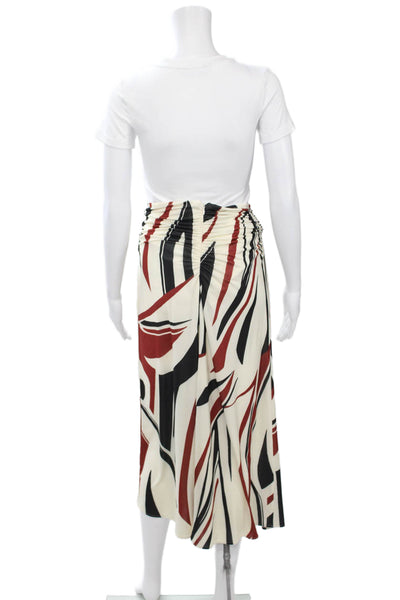 Ba&Sh Womens Wrap Maxi Skirt Beige Geometric 95% Polyester Size S