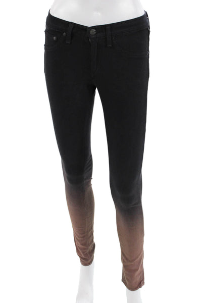 Rag & Bone Jean Womens Skinny Jeggings Black Mid Rise Size 25