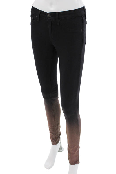 Rag & Bone Jean Womens Skinny Jeggings Black Mid Rise Size 25