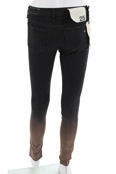 Rag & Bone Jean Womens Skinny Jeggings Black Mid Rise Size 25