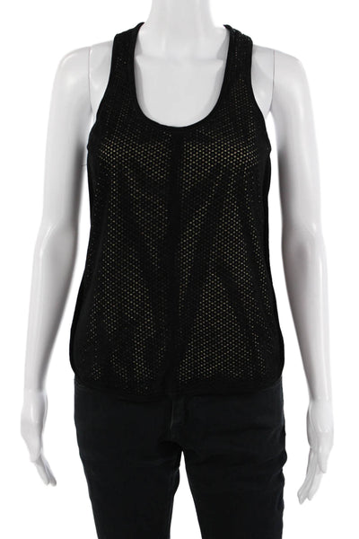 Parker Womens Black Cotton Sleeveless Round Neck Tank Size S