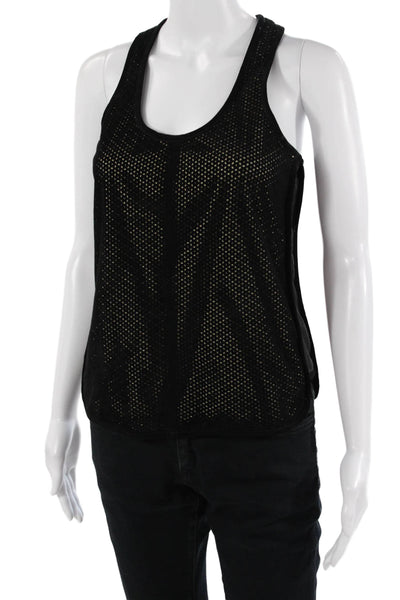 Parker Womens Black Cotton Sleeveless Round Neck Tank Size S