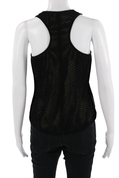 Parker Womens Black Cotton Sleeveless Round Neck Tank Size S