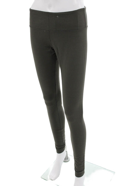 Lululemon Womens Ankle Leggings Dark Gray Nylon Army Size 8