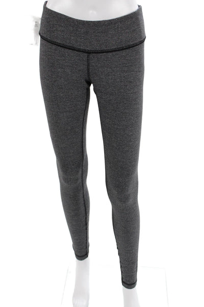 Lululemon Women Ankle Jeggings Dark Gray Herringbone Nylon Size 6