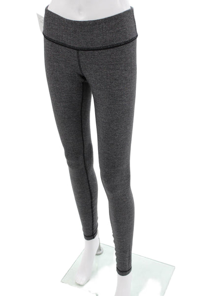 Lululemon Women Ankle Jeggings Dark Gray Herringbone Nylon Size 6