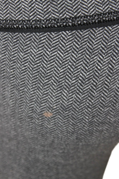 Lululemon Women Ankle Jeggings Dark Gray Herringbone Nylon Size 6