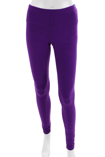 Lululemon Women Ankle Leggings Purple Nylon Size 6