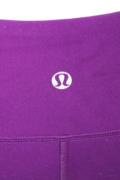 Lululemon Women Ankle Leggings Purple Nylon Size 6