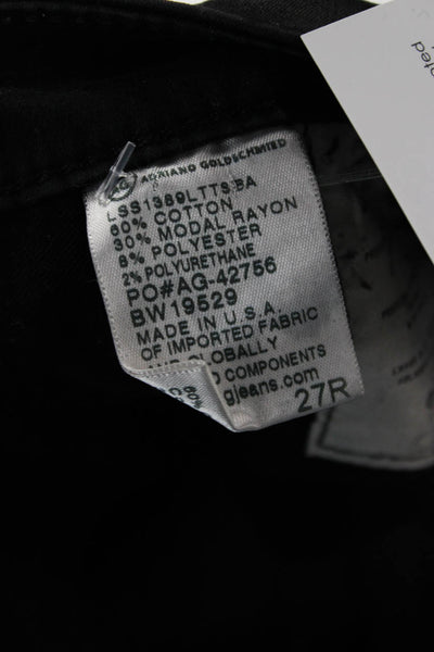 AG Womens Skinny Ankle Black Jeans Mid Rise Size 27