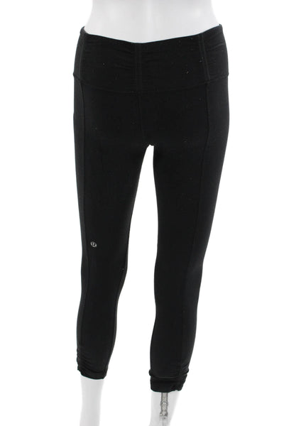Lululemon Womens Black Cropped Ankle Nylon Leggings Size 6
