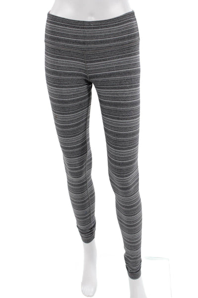 Lululemon Women Ankle Jeggings Dark Gray Striped Nylon Size 6