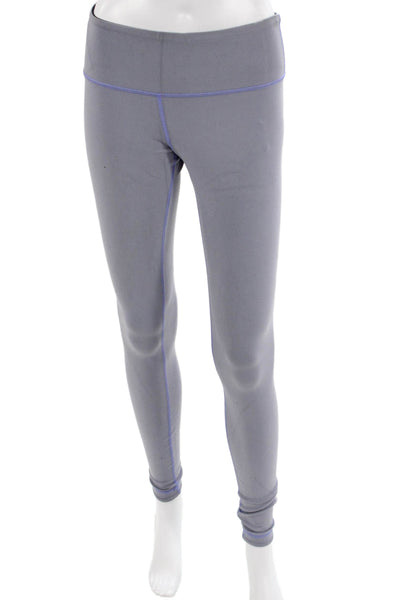 Lululemon Women Gray Ankle Leggings Nylon Size 6