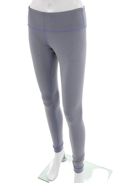 Lululemon Women Gray Ankle Leggings Nylon Size 6