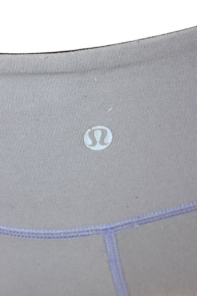 Lululemon Women Gray Ankle Leggings Nylon Size 6