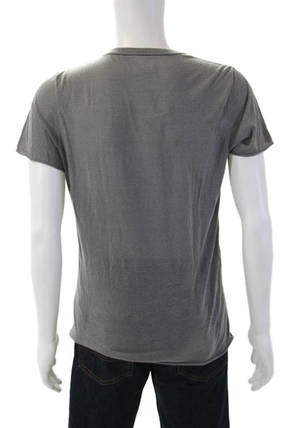 Osklen Mens Gray Viscose Crew Neck Short Sleeve T-Shirt Size S