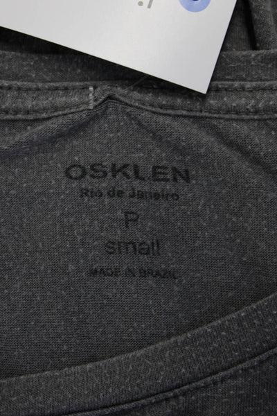 Osklen Mens Gray Viscose Crew Neck Short Sleeve T-Shirt Size S