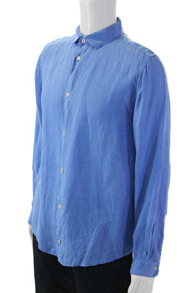 Brooks Brothers Mens Cotton Checkered Collared Button-Down Shirt Blue Size M