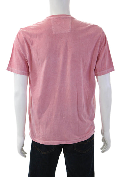 Johnnie-o Mens Pink Cotton Crew Neck Short Sleeve T-Shirt Size M