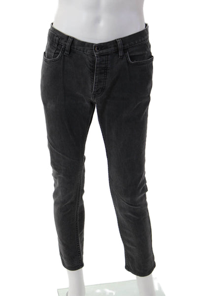 John Varvatos Star USA Mens Skinny Cropped Ankle Dark Gray Jeans Size 33
