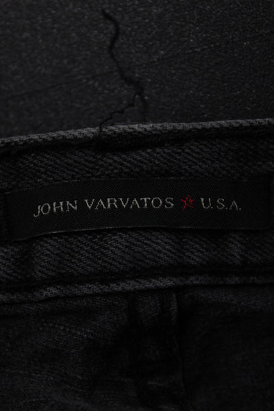 John Varvatos Star USA Mens Skinny Cropped Ankle Dark Gray Jeans Size 33