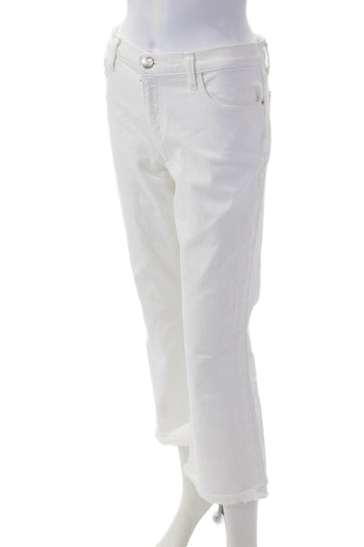 Current/Elliott Womens Cropped White Jeans Size 30