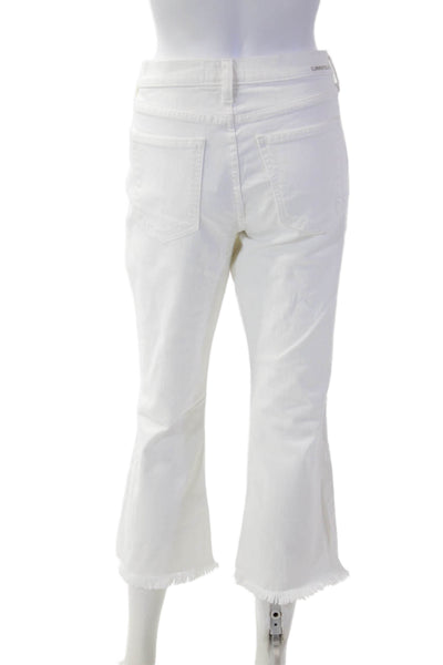 Current/Elliott Womens Cropped White Jeans Size 30