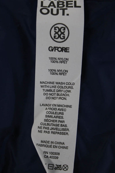 G/Fore Women Puffer Quilted Vest Light Blue High Neck Sleeveless Floral Size XS