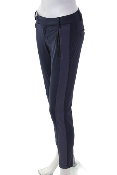 Lululemon Womens Ankle Dress Pants Dark Blue Nylon Button Inseam 28 Size 2